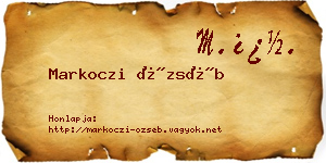 Markoczi Özséb névjegykártya